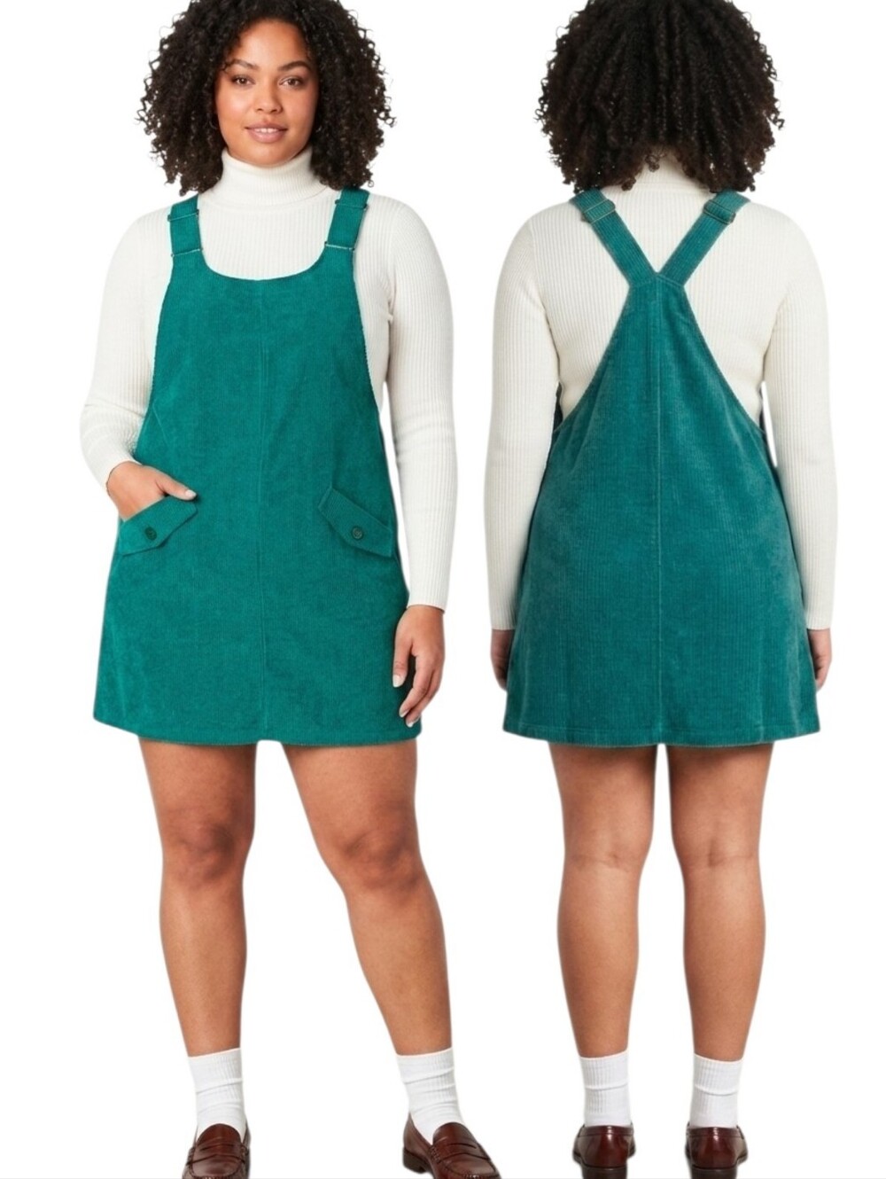 MODCLOTH Sociable Scholar Corduroy Jumper - Size 1X